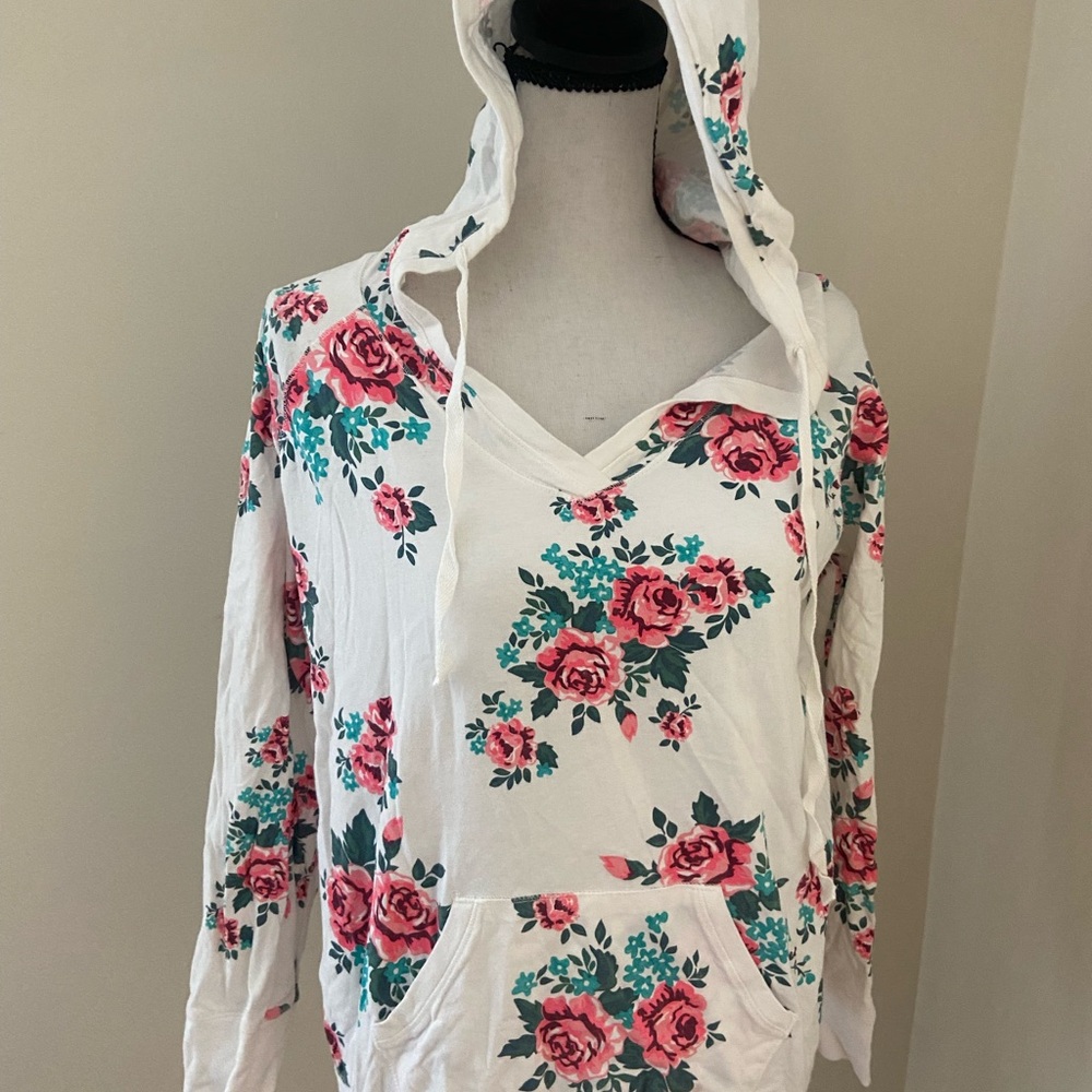 White and Pink Hoodie Jacket